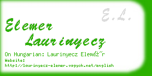 elemer laurinyecz business card